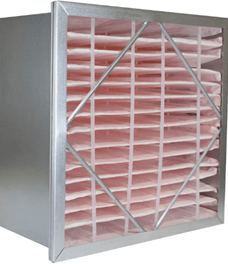 Filtro Merv 13-85%    24”x24”x12” Marco Metal con aleta Capacidad Máxima