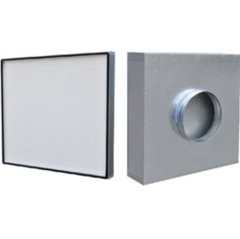 Filtro HEPA TERMINAL 99,99% 24”x24”x6” – Anillo 10” Doble malla. Doble empaque Carcasa plénum galvanizada